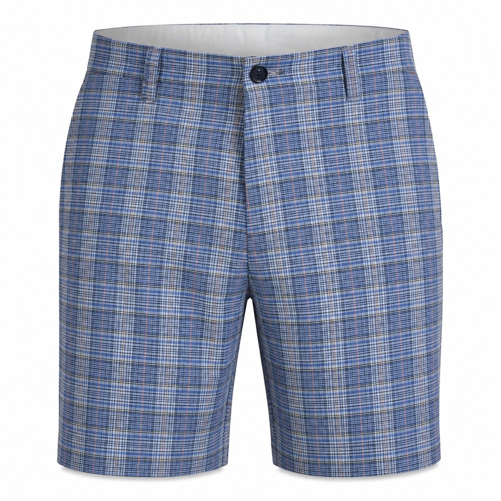 Tommy‎ Bahama Plaid Shorts Size 30 Blue Check Stretch Flat Front Preppy Travel